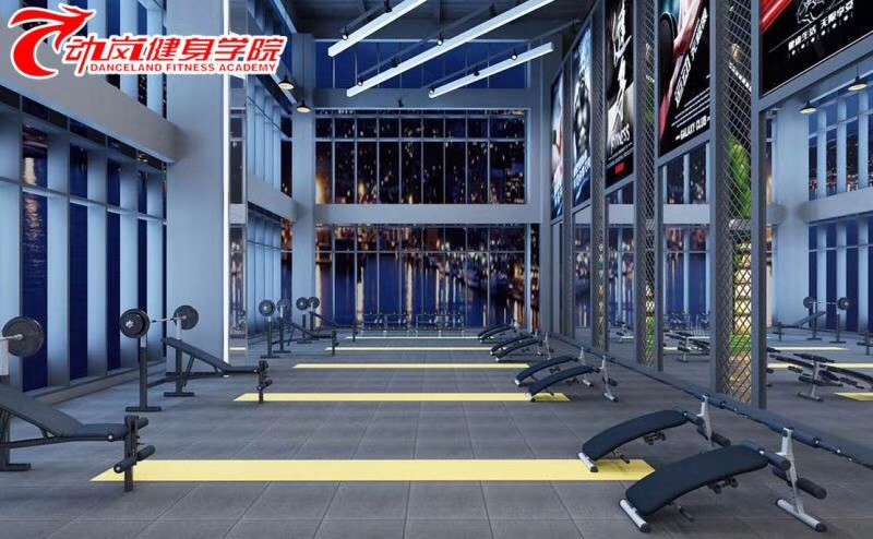動(dòng)嵐健身融匯半島健身房加盟店裝修風(fēng)格展示