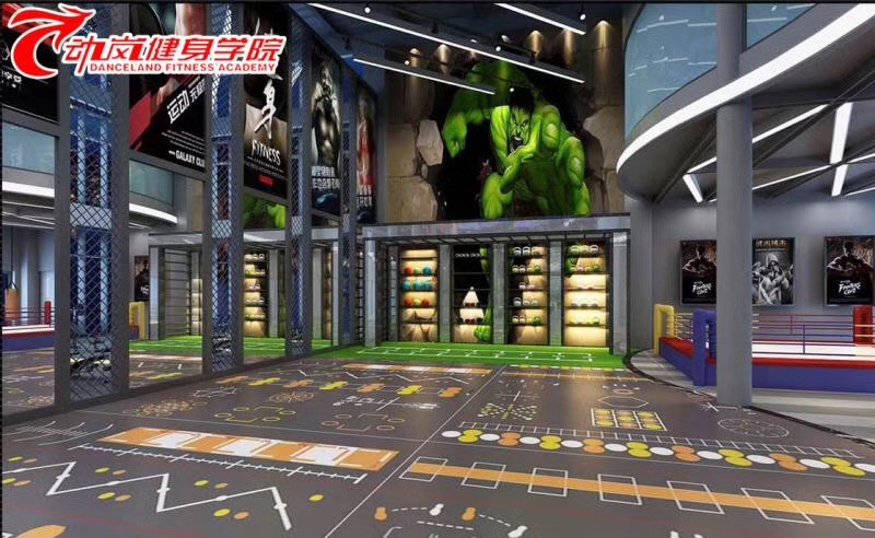 動(dòng)嵐健身融匯半島健身房加盟店裝修風(fēng)格展示